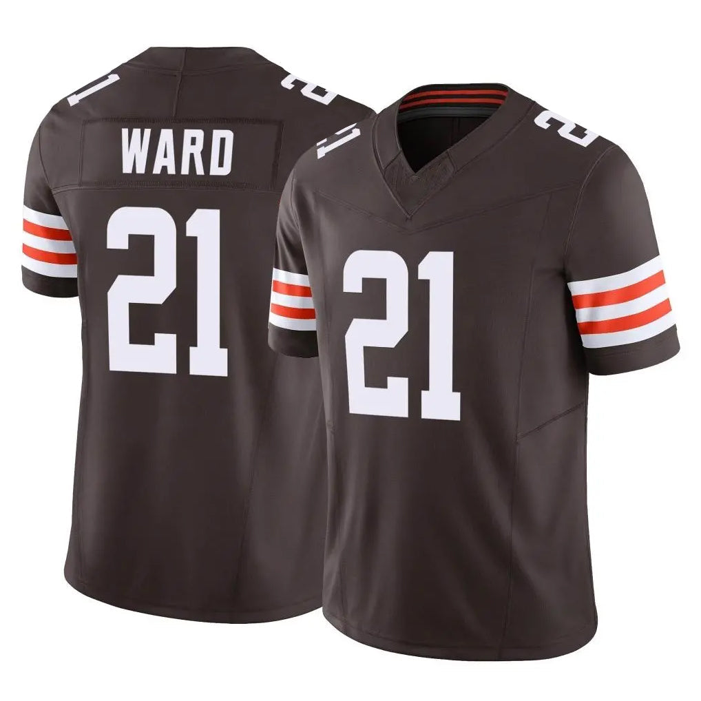 Choea C.Browns #21 Denzel Ward Player Brown Vapor F.U.S.E. Limited Home Game Stitched Jerseys