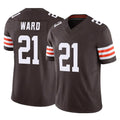 Choea C.Browns #21 Denzel Ward Player Brown Vapor F.U.S.E. Limited Home Game Stitched Jerseys