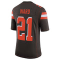 Choea C.Browns #21 Denzel Ward Player Brown Vapor Limited Football Jerseys