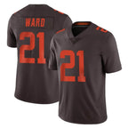Choea C.Browns #21 Denzel Ward Player Browns Color Rush Limited Home Game Stitched Jerseys