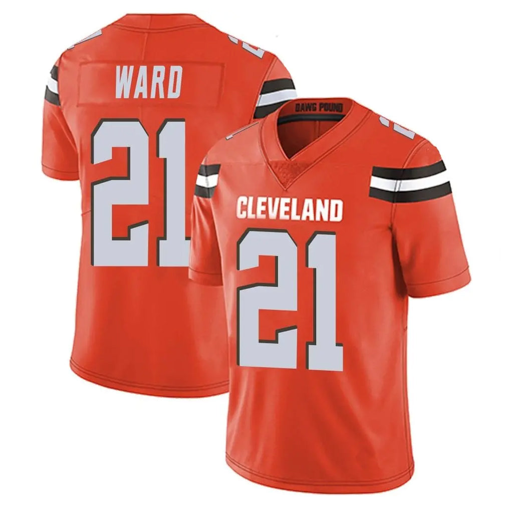 Choea C.Browns #21 Denzel Ward Player Orange Alternate Vapor Untouchable Limited Home Game Stitched Jerseys
