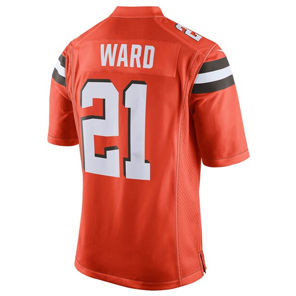 Choea C.Browns #21 Denzel Ward Player Orange Vapor Limited Football Jerseys