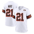 Choea C.Browns #21 Denzel Ward Player White Alternate Home Game Stitched Jerseys