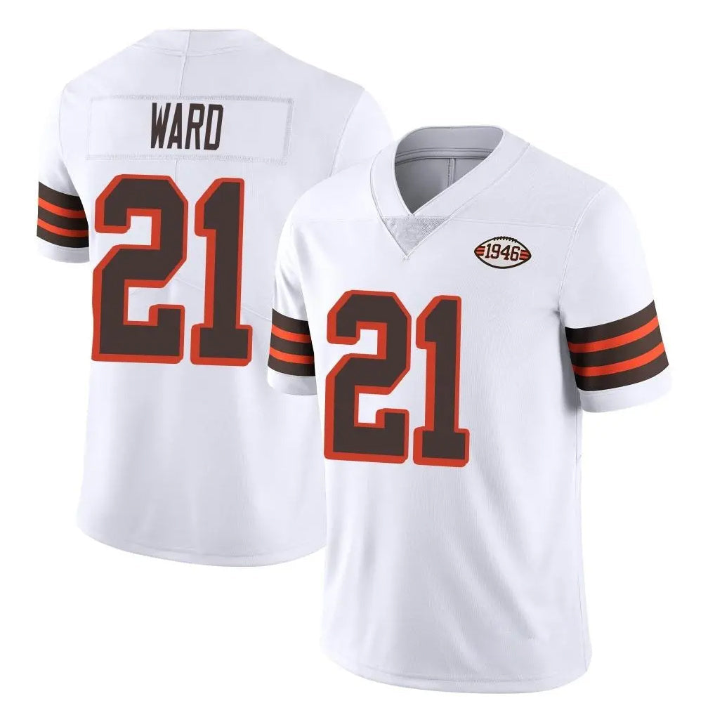 Choea C.Browns #21 Denzel Ward Player White Limited  Vapor 1946 Collection Alternate Game Stitched Jerseys