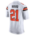 Choea C.Browns #21 Denzel Ward Player White Vapor Limited Football Jerseys
