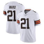 Choea C.Browns #21 Denzel Ward Player White Vapor Untouchable Limited Home Game Stitched Jerseys