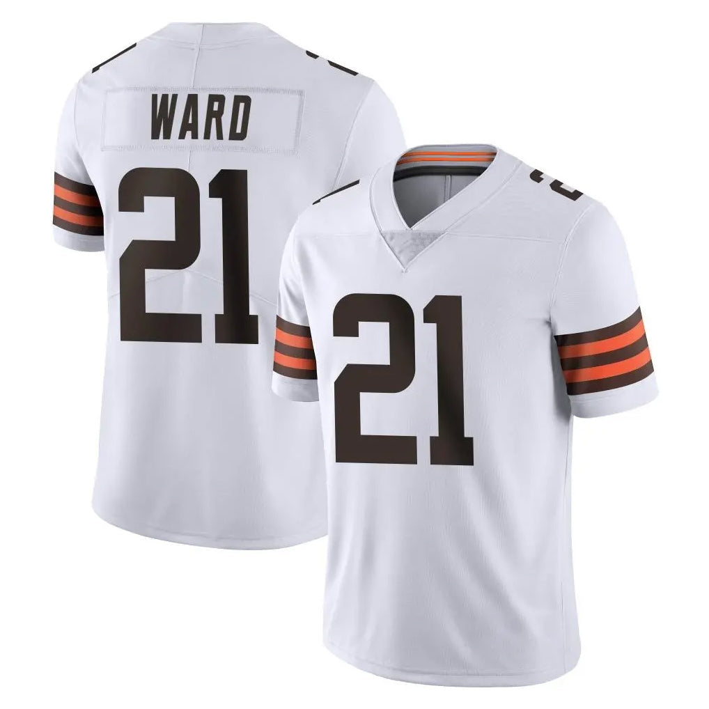Choea C.Browns #21 Denzel Ward Player White Vapor Untouchable Limited Home Game Stitched Jerseys