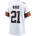 Choea C.Browns #21 Denzel Ward White Game Stitched Jerseys