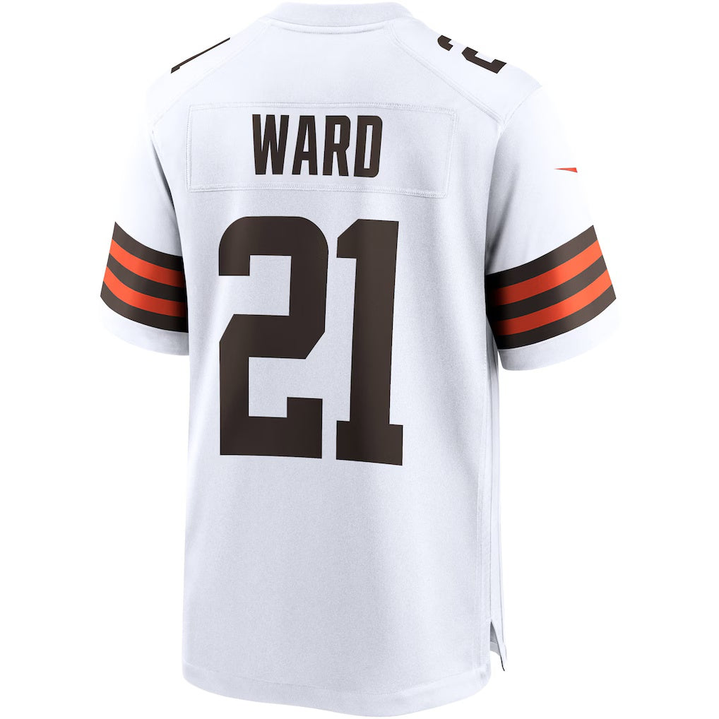 Choea C.Browns #21 Denzel Ward White Game Stitched Jerseys