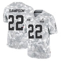 Choea C.Browns #22 Dylan Sampson Player Arctic Camo Salute to Service Limited Home Game Stitched Jerseys