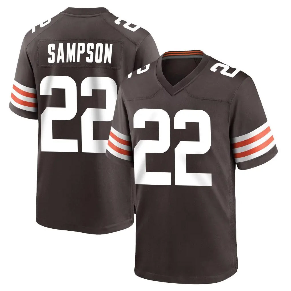 Choea C.Browns #22 Dylan Sampson Player Brown Home Game Stitched Jerseys