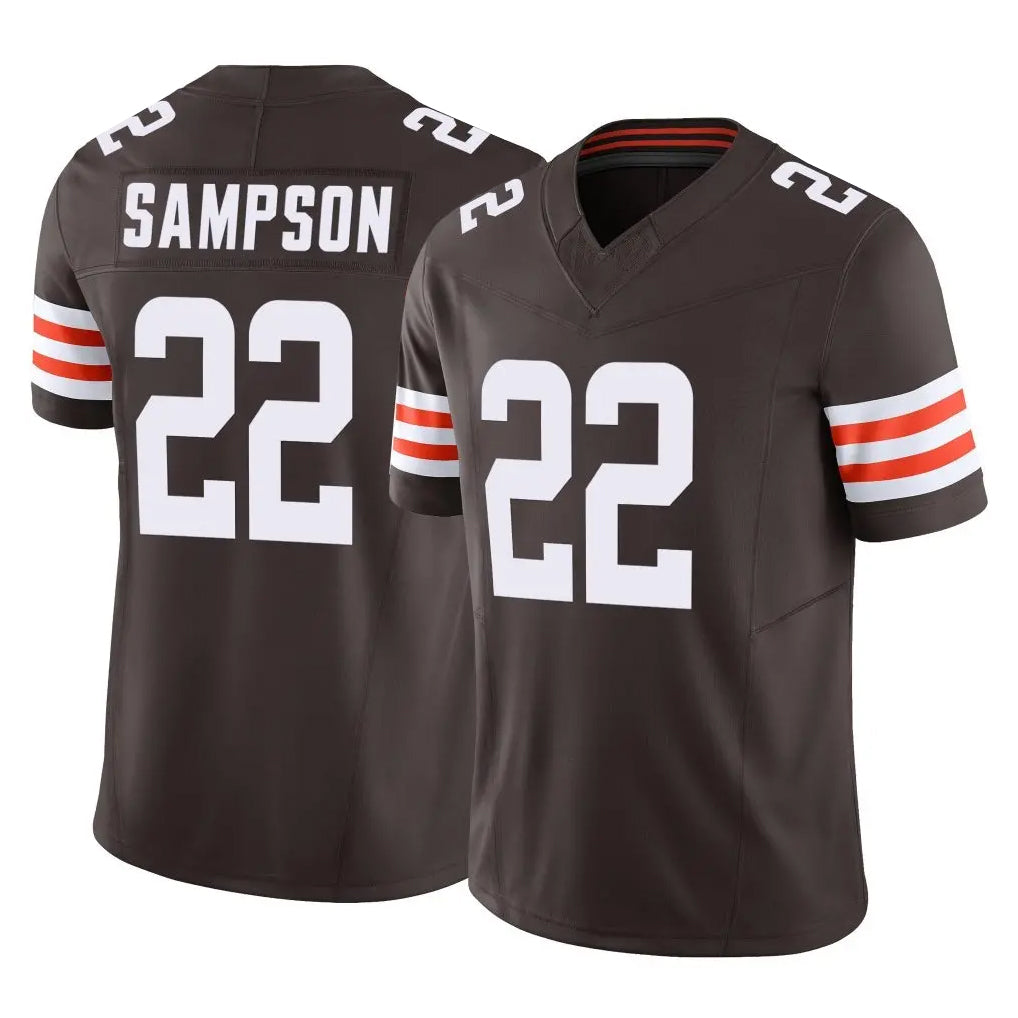 Choea C.Browns #22 Dylan Sampson Player Brown Vapor F.U.S.E. Limited Home Game Stitched Jerseys