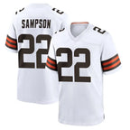 Choea C.Browns #22 Dylan Sampson Player White Home Game Stitched Jerseys