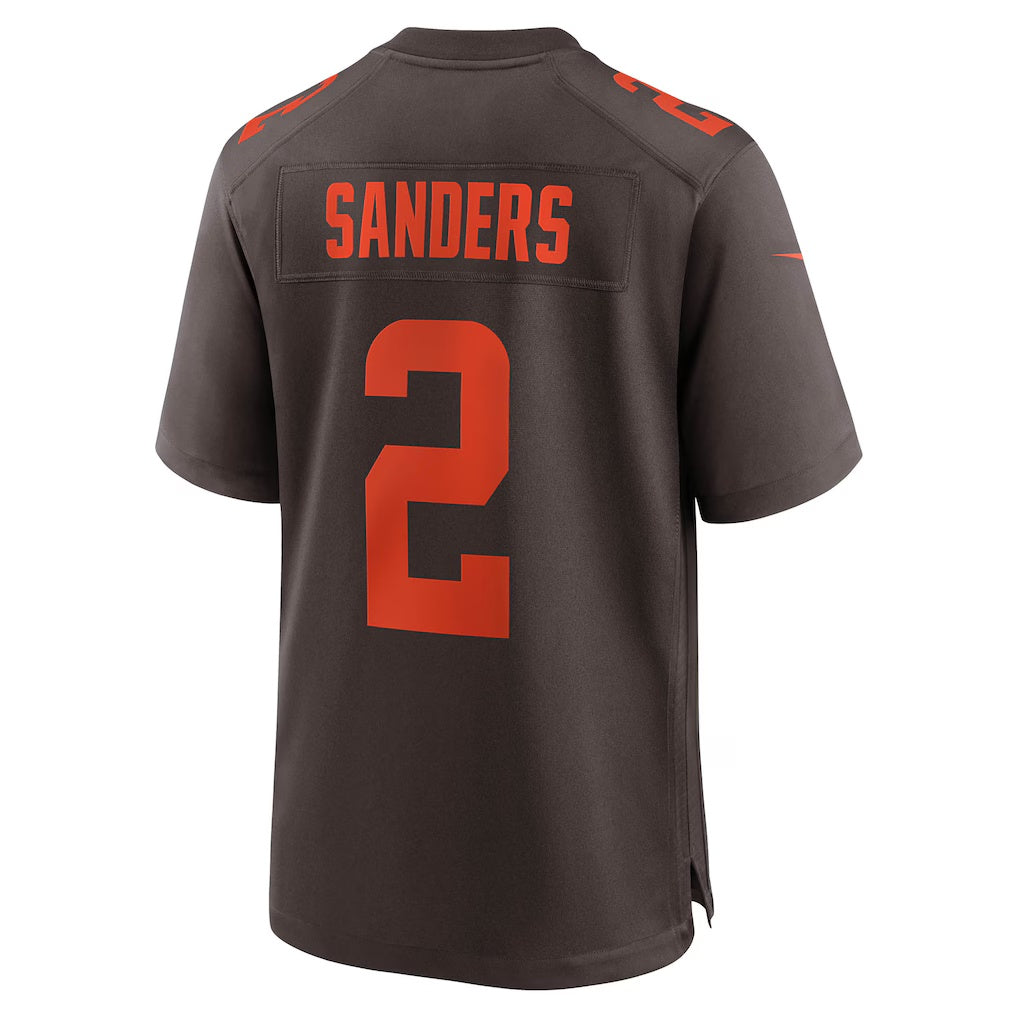 Choea C.Browns #2 Shedeur Sanders Brown Alternate Game Stitched Jerseys