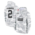 Choea C.Browns #2 Shedeur Sanders Player Arctic Camo Salute to Service Hoodies Limited Game Stitched Jerseys