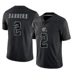 Choea C.Browns #2 Shedeur Sanders Player Black Reflective Home Game Stitched Jerseys