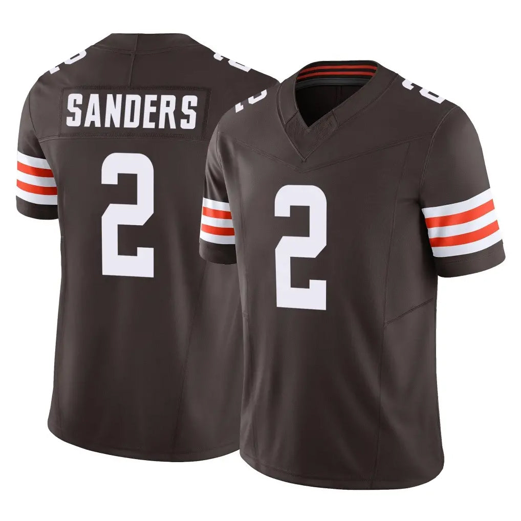 Choea C.Browns #2 Shedeur Sanders Player Brown Vapor F.U.S.E. Limited Home Game Stitched Jerseys