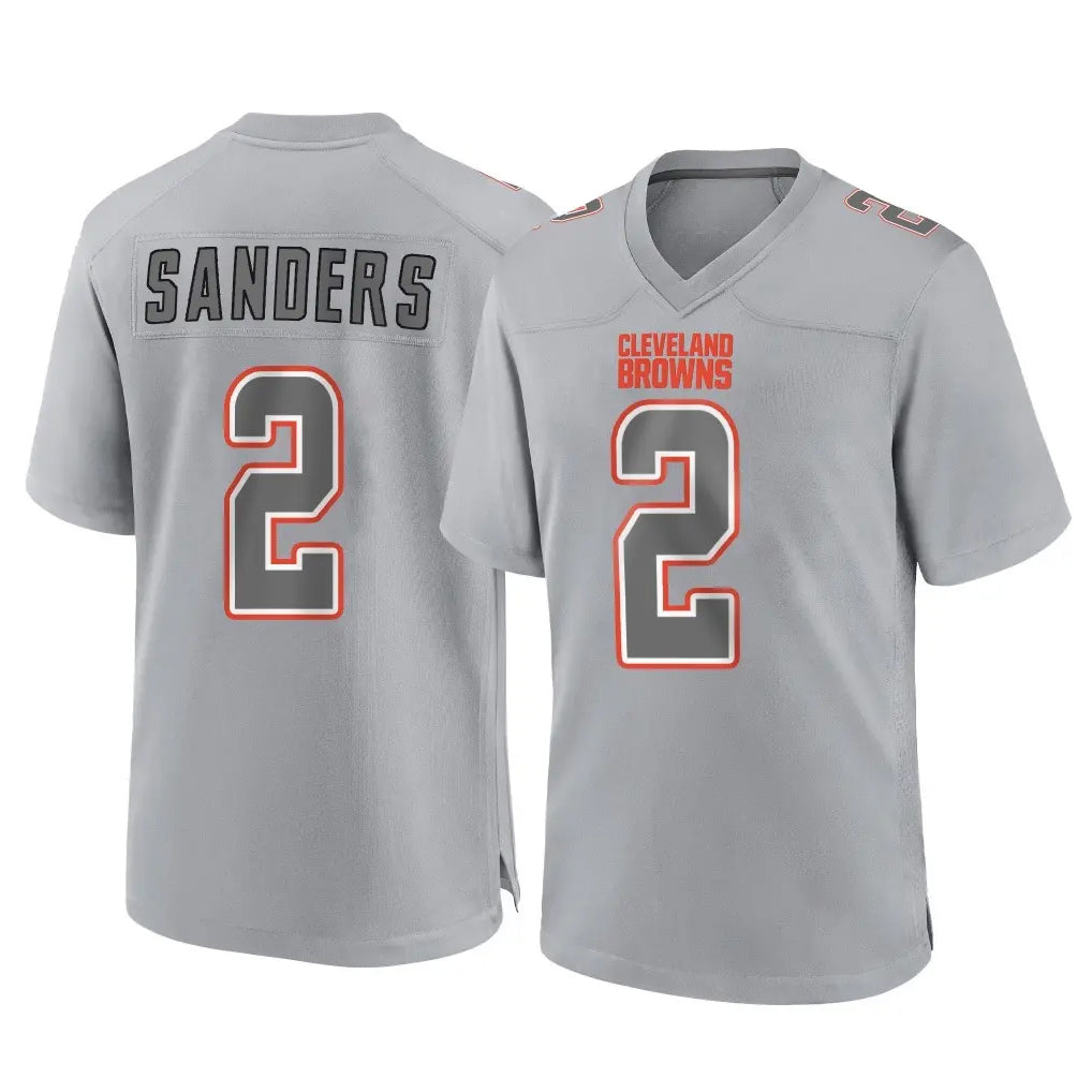 Choea C.Browns #2 Shedeur Sanders Player Gray Atmosphere Fashion Game Stitched Jerseys