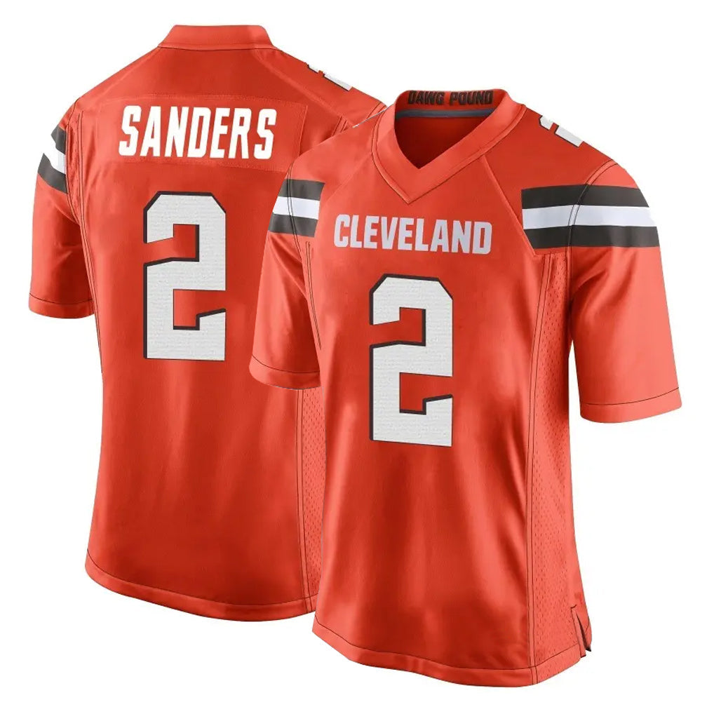 Choea C.Browns #2 Shedeur Sanders Player Orange Home Game Stitched Jerseys