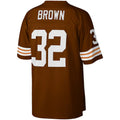 Choea C.Browns #32 Jim Brown Mitchell & Ness Brown Big & Tall Retired Player Replica Stitched Jerseys