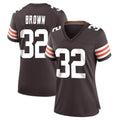 Choea C.Browns #32 Jim Brown Player Brown Home Game Stitched Jerseys