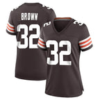Choea C.Browns #32 Jim Brown Player Brown Home Game Stitched Jerseys