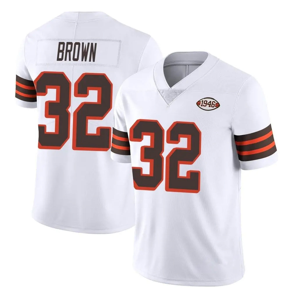 Choea C.Browns #32 Jim Brown Player White Limited  Vapor 1946 Collection Alternate Game Stitched Jerseys