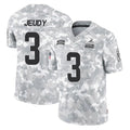 Choea C.Browns #3 Jerry Jeudy Player Arctic Camo Salute to Service Limited Home Game Stitched Jerseys