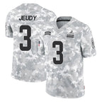 Choea C.Browns #3 Jerry Jeudy Player Arctic Camo Salute to Service Limited Home Game Stitched Jerseys