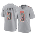Choea C.Browns #3 Jerry Jeudy Player Gray Atmosphere Fashion Game Stitched Jerseys