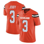 Choea C.Browns #3 Jerry Jeudy Player Orange Alternate Vapor Untouchable Limited Home Game Stitched Jerseys