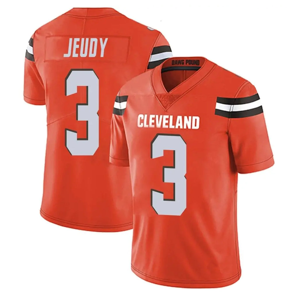 Choea C.Browns #3 Jerry Jeudy Player Orange Alternate Vapor Untouchable Limited Home Game Stitched Jerseys
