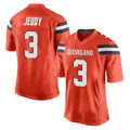ChoeaC.Browns #3 Jerry Jeudy Player Orange Game Stitched Jerseys