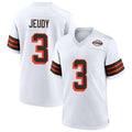 ChoeaC.Browns #3 Jerry Jeudy Player White Alternate Home Game Stitched Jerseys