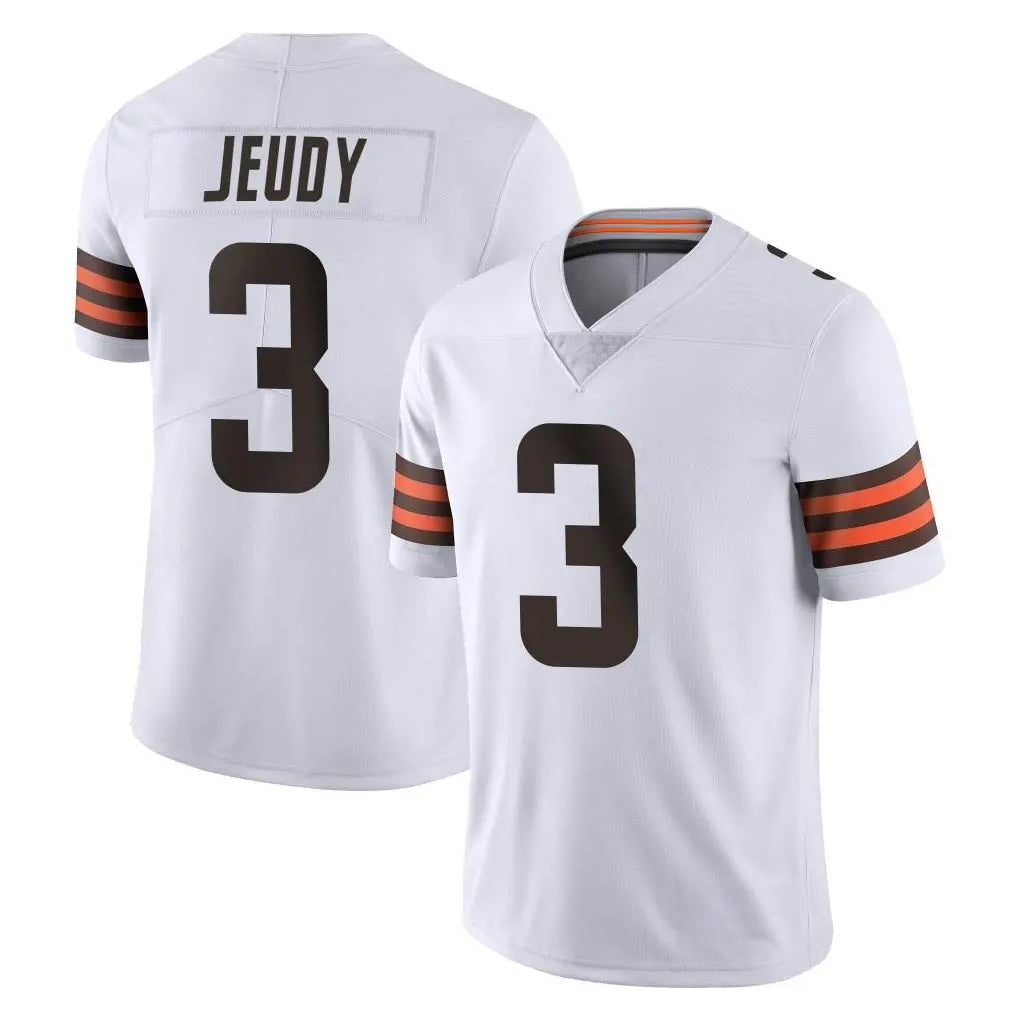 Choea C.Browns #3 Jerry Jeudy Player White Vapor Untouchable Limited Home Game Stitched Jerseys