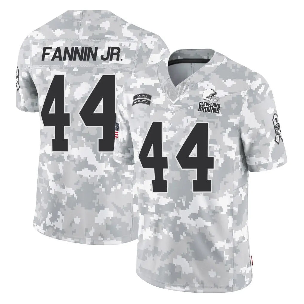 Choea C.Browns #44 Harold Fannin Jr. Player Arctic Camo Salute to Service Limited Home Game Stitched Jerseys