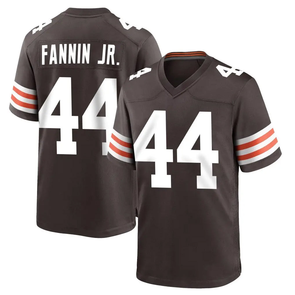 Choea C.Browns #44 Harold Fannin Jr. Player Brown Home Game Stitched Jerseys