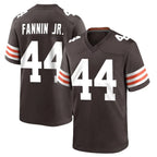 Choea C.Browns #44 Harold Fannin Jr. Player Brown Home Game Stitched Jerseys