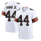 Choea C.Browns #44 Harold Fannin Jr. Player White Home Game Stitched Jerseys