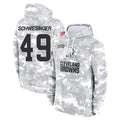 Choea C.Browns #49 Carson Schwesinger Player Arctic Camo Salute to Service Hoodies Limited Game Stitched Jerseys