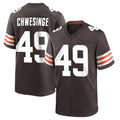 Choea C.Browns #49 Carson Schwesinger Player Brown Home Game Stitched Jerseys