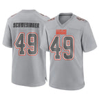 Choea C.Browns #49 Carson Schwesinger Player Gray Atmosphere Fashion Game Stitched Jerseys
