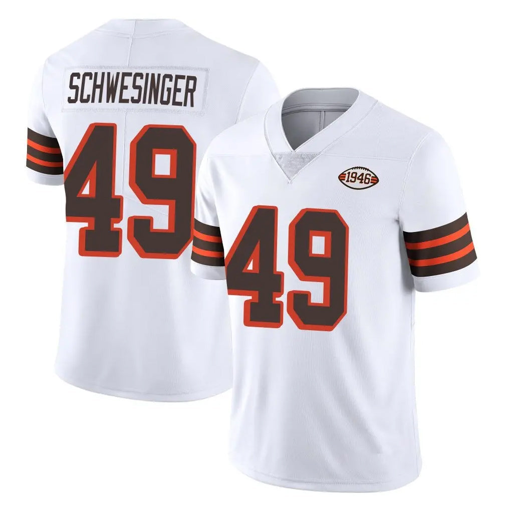 Choea C.Browns #49 Carson Schwesinger Player White Limited  Vapor 1946 Collection Alternate Game Stitched Jerseys