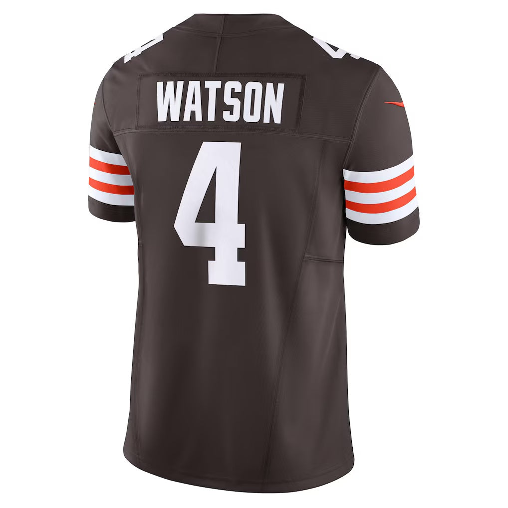 Choea C.Browns #4 Deshaun Watson Brown Vapor F.U.S.E. Limited Stitched Jerseys