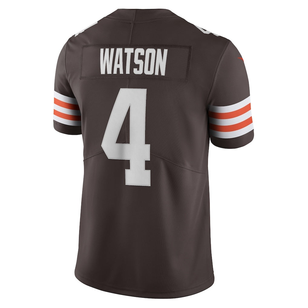 Choea C.Browns #4 Deshaun Watson Brown Vapor Limited Stitched Jerseys