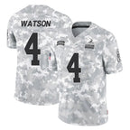 Choea C.Browns #4 Deshaun Watson Player Arctic Camo Salute to Service Limited Home Game Stitched Jerseys