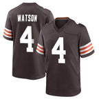 Choea C.Browns #4 Deshaun Watson Player Brown Home Game Stitched Jerseys
