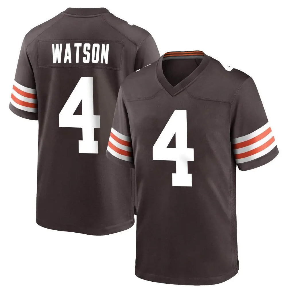 Choea C.Browns #4 Deshaun Watson Player Brown Home Game Stitched Jerseys