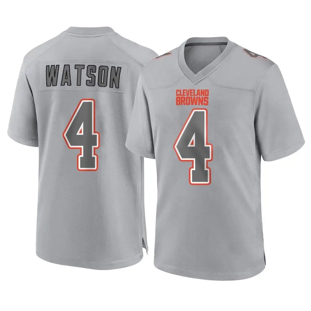 Choea C.Browns #4 Deshaun Watson Player Gray Atmosphere Fashion Game Stitched Jerseys