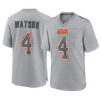 Choea C.Browns #4 Deshaun Watson Player Gray Atmosphere Fashion Game Stitched Jerseys